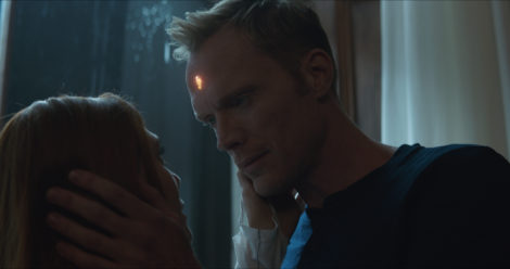 Marvel Studios' AVENGERS: INFINITY WAR..L to R: Scarlet Witch/Wanda Maximoff (Lizzie Olsen) and Vision (Paul Bettany)..Photo: Film Frame..©Marvel Studios 2018